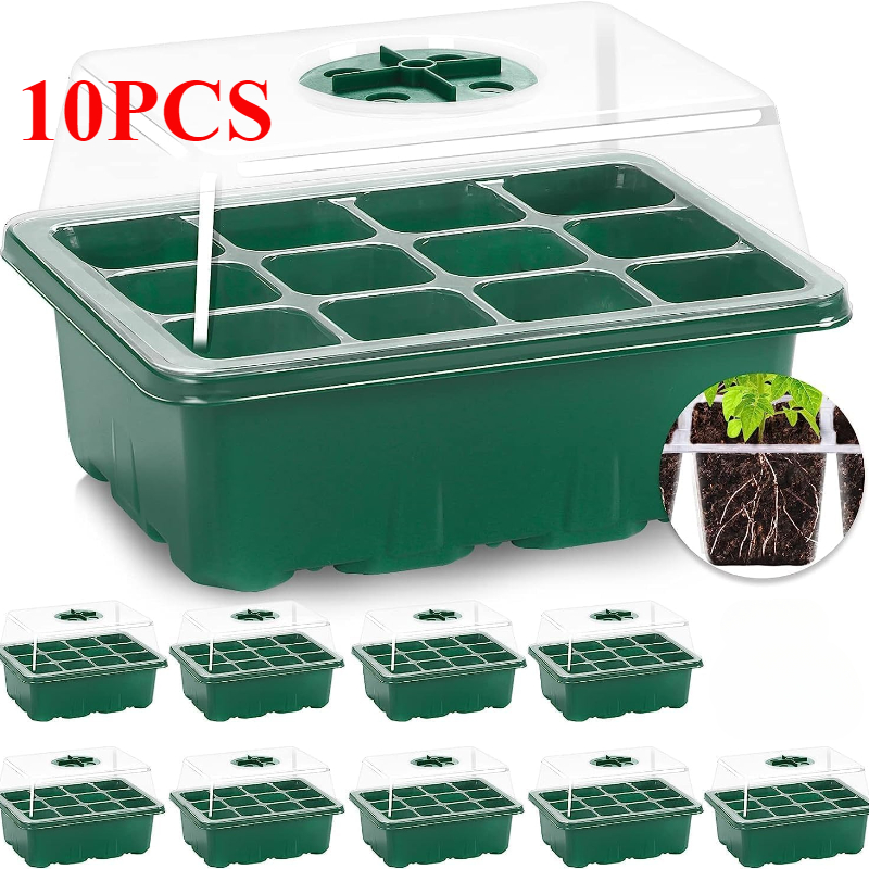 10PCS Seedling Trays Seed Star - огляд і ціна Dome Propagation Kit