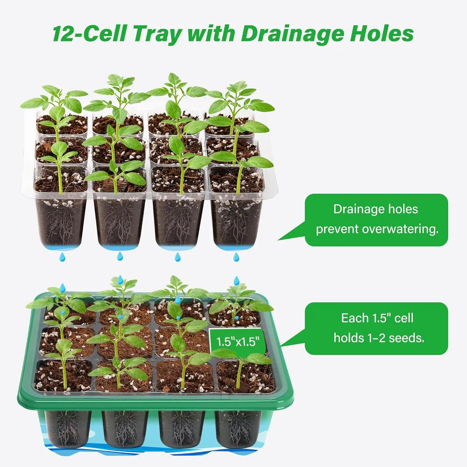 6/12 Grids Growing Starting Nu - огляд і ціна Dome Propagation Kit