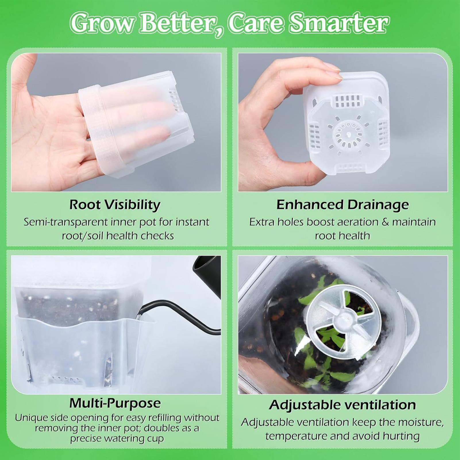 Self Watering Pots 12Pcs Seed  - огляд і ціна Dome Propagation Kit